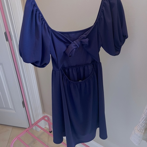 Small Blue Altar’d State Mini Dress - Picture 4 of 6